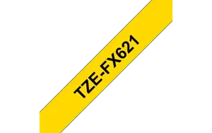 Brother TZe-FX621, Black on yellow, TZe, Brother, 9 mm, 8 m, 1 pc(s)