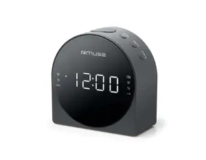 "Muse Dual Alarm Clock" radijo imtuvas PLL M-185CR AUX įvestis,