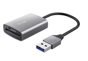 "Trust Dalyx", "MicroSD" (TransFlash), SD, SDHC, SDXC, aliuminis, 140 Mbps, USB 3.2 Gen 1 (3.1 Gen …