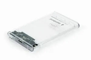 GEMBIRD EE2-U3S9-6 Gembird HDD/SSD korpusas 2,5 SATA - USB 3.0, 9,5 mm, skaidrus plastikas
