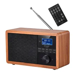 "Adler Radio" DAB+ "Bluetooth" AD 1184. LCD ekranas, juodos/rudos spalvos, žadintuvo funkcija
