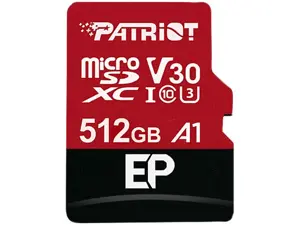 "Patriot Memory EP Pro PEF512GEP31MCX" atminties kortelė su adapteriu (512 GB; 10 klasės, A1 klasės…