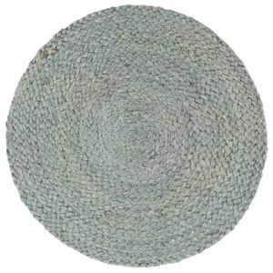 Stalo kilimėliai, 4 vnt., žali, 38 cm, džiutas, apvalūs
