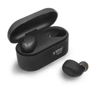 "Savio TWS-04" belaidės "Bluetooth" ausinės juodos, grafito spalvos