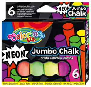 Kreida spalvota Colorino Kids Jumbo Neon, 6 spalvų