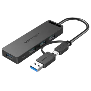 "Vention" 4 prievadų USB 3.0 šakotuvas su USB-C ir USB 3.0 2-in-1 sąsajomis ir maitinimo šaltiniu 0…