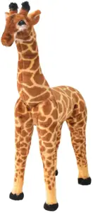 Pliušinis žaislas žirafa, ruda ir geltona, XXL