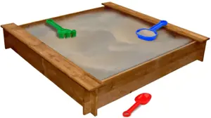 Smėlio dėžė, mediena, kvadratinė