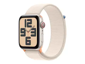"Apple Watch SE" GPS + mobilusis ryšys 44 mm "Starlight" aliuminio korpusas su "Starlight" sporto k…