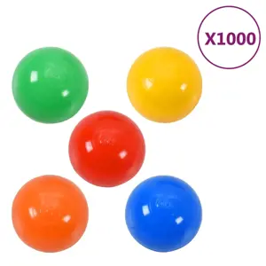 Žaisliniai kamuoliukai, 1000 vnt., įvairių spalvų