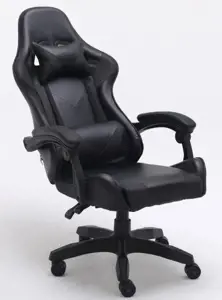Topeshop FOTEL REMUS CZERŃ biuro/kompiuterio kėdė Paminkštinta sėdynė Paminkštintas atlošas