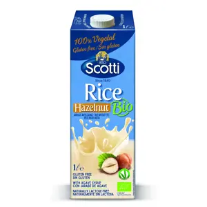 Ekologiškas ryžių ir lazdyno riešutų gėrimas SCOTTI, 1l, LT-EKO-001 (M)