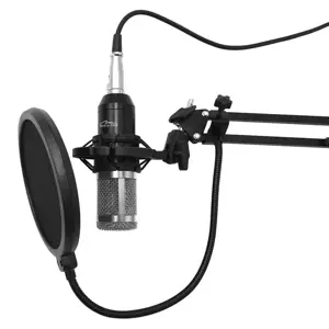 Studijinis mikrofonas su priedų rinkiniu kondensatorinis MT397S sidabrinis