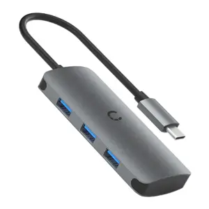Koncentratorius 6in1 USB-C į 3x USB, USB-C, SD kortelė, Micro SD kortelė "Cygnett SlimMate 100W" (p…