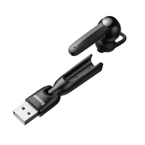 Baseus A05 Bluetooth 5.0 wireless mini headset + USB docking station Black (Black)