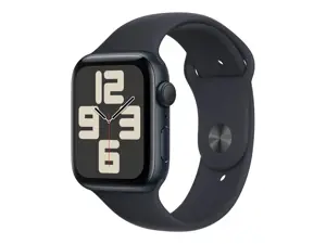 Apple Watch SE 2023 GPS 44 mm sportinis dirželis M/L, vidurnaktis (MRE93ET/A)