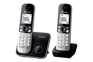 "Panasonic" KX-TG6812 DECT telefonas Juodas, sidabrinis Skambinančiojo ID