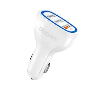 Dudao universal Car Charger 3x USB Quick Charge 3.0 QC3.0 2.4A 18W white (R7S white)