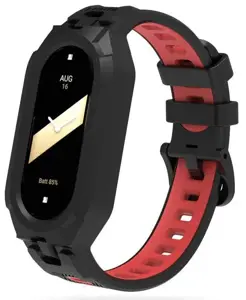 "Tech-Protect" laikrodžio dirželis "Armour Xiaomi Mi Band 8/8 NFC", juodas/raudonas