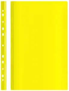 AD Class segtuvėlis skaidriu viršeliu su perforacija 100/150, geltonas, pakuotėje 25 vnt.
