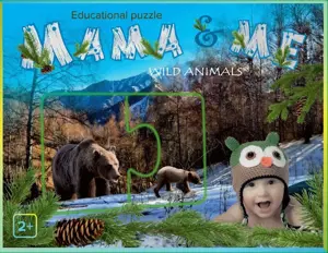 Lavinamoji dėlionė "Mama & me, Wild animals", 2+