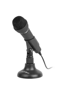 NATEC NMI-0776 "Natec" mikrofono pridėtinis juodos spalvos mini lizdas 3,5 mm mažo triukšmo, visur …