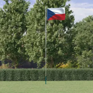 Čekijos vėliava su stiebu, aliuminis, 6,23m