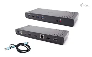 I-TEC USB 3.0/USB-C/Thunderbolt doko stotelė 2x HDMI 1x GLAN 2x USB 3.2 Gen.1 4x USB 2.0 1x garso l…