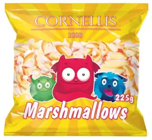 Zefyriniai saldainiai CORNELLIS Marshmallows, 225 g