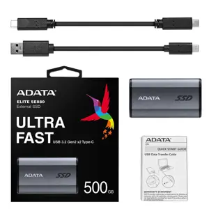 ADATA išorinis SSD diskas SE880 512 GB Titanium Grey