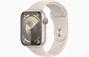 "Apple Apple Watch Series 9" GPS 45 mm "Starlight" aliuminio korpusas su "Starlight" sportiniu dirž…