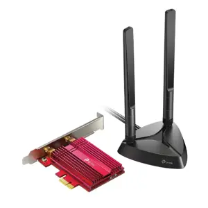 TP-Link Archer TX3000E, vidinis, belaidis, PCI Express, WLAN / Bluetooth, 2402 Mbps, juodas, raudon…