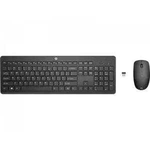 "HP 235" belaidės pelės ir klaviatūros komplektas, pilno dydžio (100 %), RF belaidis, mechaninis, Q…