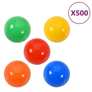 Žaisliniai kamuoliukai, 500 vnt., įvairių spalvų