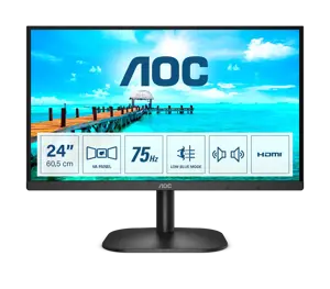 Monitorius AOC B2 24B2XDAM, 60.5 cm (23.8"), 1920 x 1080 pixels, Full HD, LED, 4 ms, Black