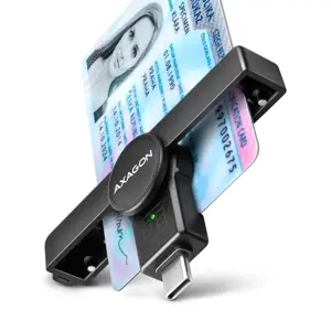 Sulankstomas kišeninis USB-C kontaktinis išmaniųjų / tapatybės kortelių skaitytuvas.