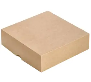 Dviejų dalių dovanų dėžutė, 210 x 210 x 60 mm, ruda