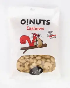Anakardžių riešutai O!NUTS, 150 g