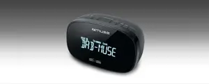 "Muse DAB+/FM Dual Alarm Clock Radio" M-150 CDB Žadintuvo funkcija, AUX įvestis, juoda