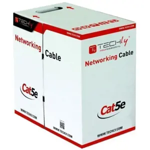TECHLY 029167 TechlyPro F/UTP Cat5e lauko tinklo kabelis 4x2 kietas CCA 305 m dėžutė juoda