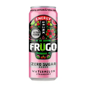 Energinis gėrimas FRUGO Watermelon & Strawberry, 330 ml