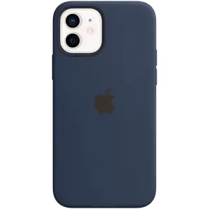 "Apple iPhone 12" arba "12 Pro" silikoninis dėklas su "MagSafe Deep Navy