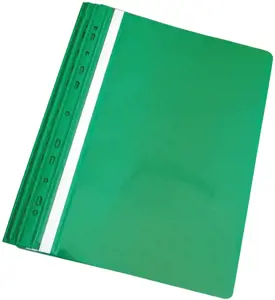 Segtuvėlis su įsegėle ir europerforacija PANTA PLAST, A4, matinis viršelis,(pak. -10 vnt.), žalias