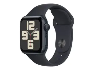 "Apple Watch SE GPS" 40 mm korpusas iš aliuminio su vidurnakčio sportiniu dirželiu - S/M "Apple