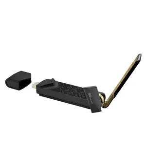 ASUS USB-AX56, Belaidis, USB, WLAN, 1775 Mbps, juodas, auksinis