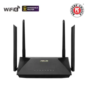 ASUS RT-AX1800U, "Wi-Fi 6" (802.11ax), dviejų dažnių (2,4 GHz / 5 GHz), Ethernet LAN, juodas, stali…