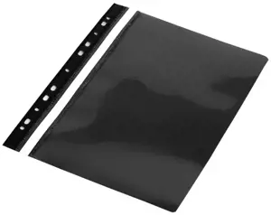 Segtuvėlis su įsegėle ir europerforacija PANTA PLAST, A4, matinis viršelis, (pak. -10 vnt.), juodas