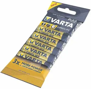 Varta 4106, Single-use battery, AA, Alkaline, 1.5 V, 8 pc(s), Blue, Yellow