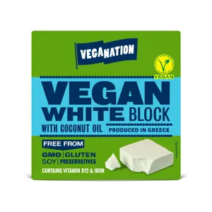 Veganiškas sūris Veganation white block, 150 g