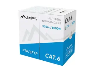LANBERG LCF6-11CU-0305-S Lanberg FTP daugiasluoksnis kabelis CU, kat. 6, 305 m, pilkos spalvos